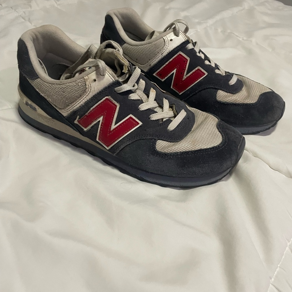 New Balance Red and Gray Retro Sneakers